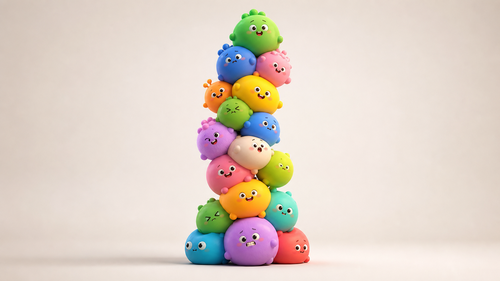 みんなのMOZOO ― 積み上げられたカラフルな生き物たち